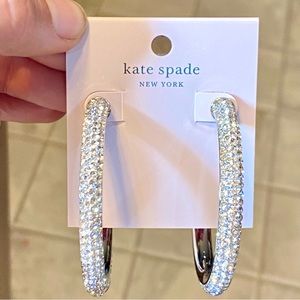 Kate Spade New York Razzle Dazzle Rhinestone Hoops ~ PROM  WEDDING JEWELRY Bling